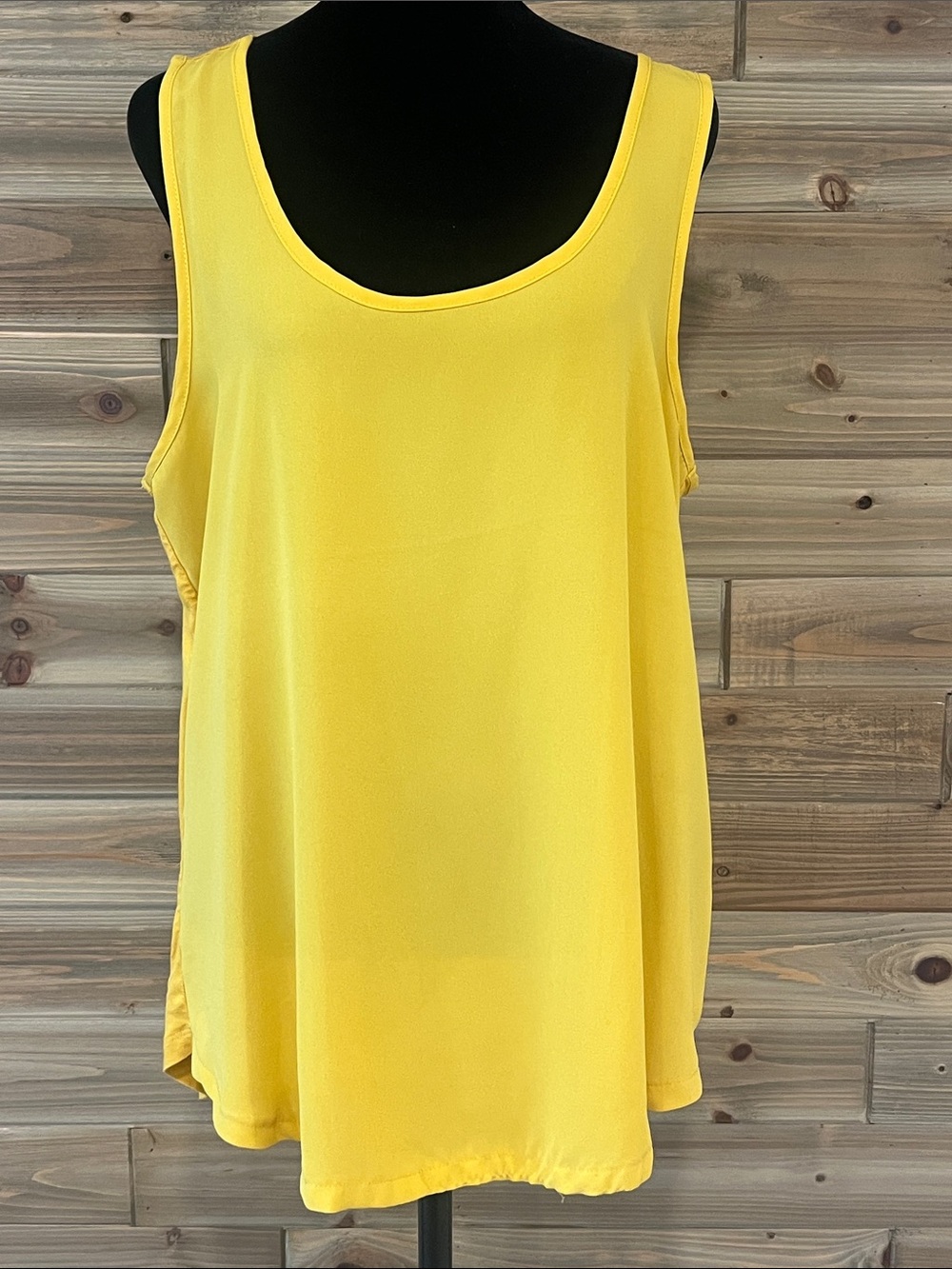 Anthropologie Radiant Marigold Mixed Media Sleeveless Tank Top